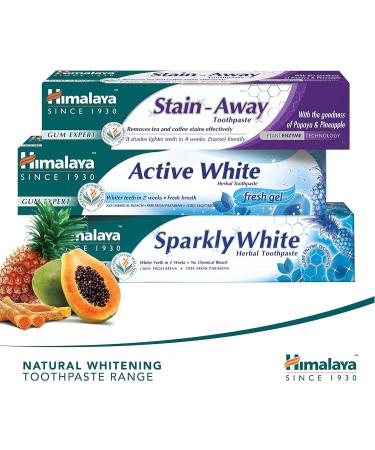 Himalaya Sparkling White Gum Herbal Toothpaste - Mint 75ml (Pack of 3) | International Shipping Available - Buy Online on GoSupps.com