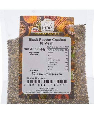 Old India Black Pepper Cracked 18 Mesh 100g - Premium Quality Spice (Pack of 1) - Buy Online on GoSupps.com