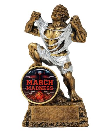 Decade Awards Monster Trophy | Engraved Victory Beast Award with Themed Inserts - 6.75 Inch Tall - Customize Now March Madness