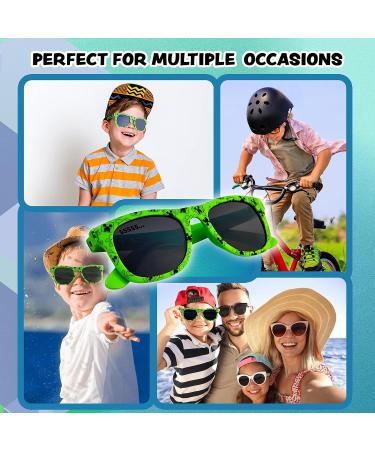 Minecraft Baseball Cap Set for Kids - 2 Snapback Caps & Sunglasses | Boys Sun Protection Black/Green Official Merchandise - Buy Online on GoSupps.com