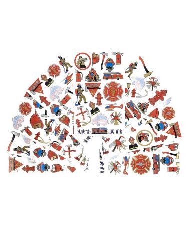 Firefighter Temporary Tattoos 152 Metallic Designs on 8 Sheets for Kids and Adults | Fireman Party Supplies by John & Judy - Buy Online on GoSupps.com