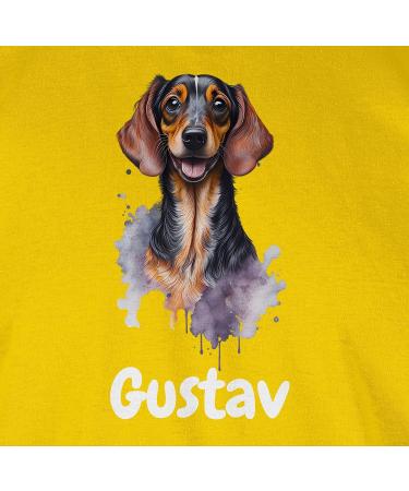Personalized Dachshund T-Shirt for Dog Owners | Custom Name Gift by Shirtracer - Available in Yellow 3XL Large Sizes - Buy Online on GoSupps.com