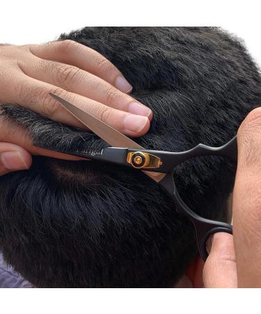 Professional 5.5 Inch Hair Cutting Scissors - Razor Edged Barber Shears in Japanese Stainless Steel - Durable Handcrafted Tools for Men & Women - Black - Buy Online on GoSupps.com