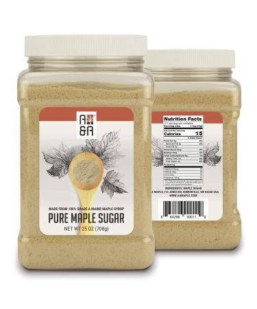 Pure Maple Sugar - 25 Oz - A&A Maple 1.56 Pound (Pack of 1) - Buy Online on GoSupps.com