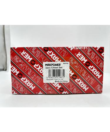 MAXPOWER 3PCS Masonry Chisel Set  11 inch Point Chisel and Flat Chisel  8 inch Brick Chisel  Tile Chisel Concrete Chisel with Thickness Hand Guard - Buy Online on GoSupps.com