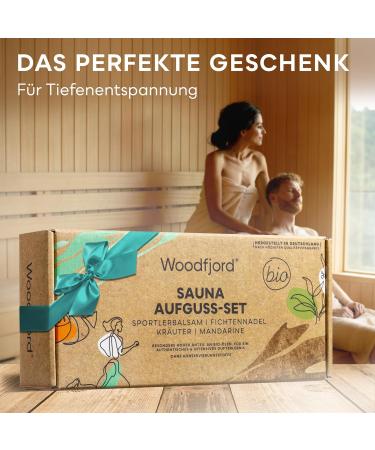 Woodfjord Sauna Infusion Set Bio Active | Thermometer & Hygrometer | 4 Organic Fragrances | Authentic Sauna Experience - International Shipping - Buy Online on GoSupps.com