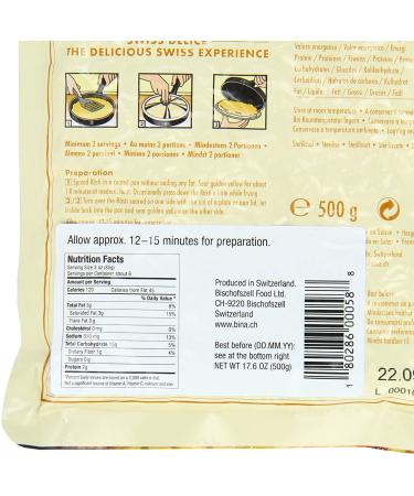 Swiss Delice Rosti 17.6oz (500g) Pack of 10 - Authentic Swiss Potato Pancakes - Buy Online on GoSupps.com