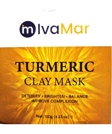 Turmeric Face Clay Mask Vitamin A&E Detox Brightening Treat Acne Antioxidant 120g - Buy Online on GoSupps.com