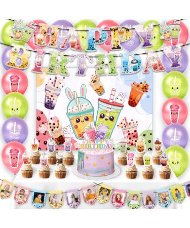 Boba Party Decorations tea theme party decorations for girls birthday party decorations