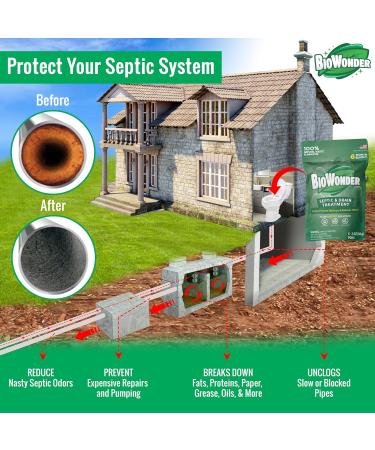 Septic Tank Treatment Packets - Dissolvable Bacteria Pods for Sewage Backup Prevention | 6 Month Supply - Buy Online on GoSupps.com