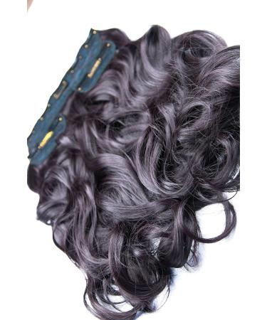 BOMBSHELL HAIR EXTENSIONS 250g 24" Curly 3 Pieces Full Head Clip On Hair Extensions Hair Piece Wig-DARK BLACK CHERRY M06 - Buy Online on GoSupps.com