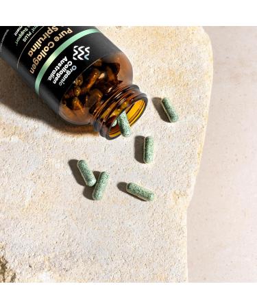 Organic Collagen Australia Pure Collagen & Spirulina Capsules Antioxidant-Rich Supplement for Skin Elasticity Joint Health Metabolism Support & Energy (120 Capsules) - Buy Online on GoSupps.com