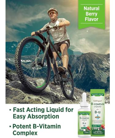 Nature's Truth Vitamin B Complex Sublingual Liquid - 2oz Natural Berry Flavor | Vegetarian, Non-GMO, Gluten-Free - Buy Online on GoSupps.com