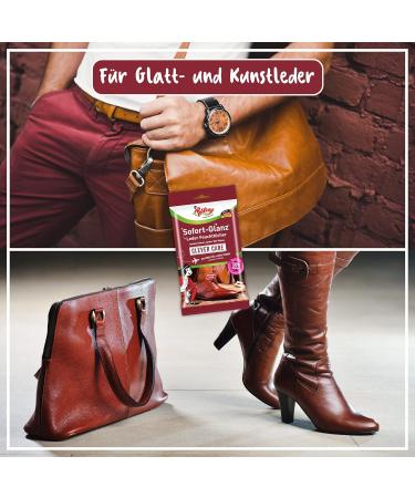 Poliboy Instant Gloss Leather Wet Wipes On-the-Go Cleaning Towels for Shoes & Bags Made in Germany 10 Pack - Buy Online on GoSupps.com