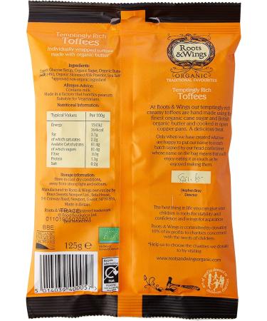 Roots & Wings Organic Toffees 125 g - Buy Online on GoSupps.com