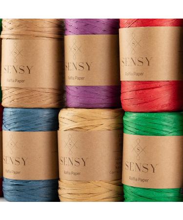 Sensy Premium 438 Yards Raffia Paper Ribbon in Latte Color - Eco-Friendly Crafting Supplies - Buy Online on GoSupps.com