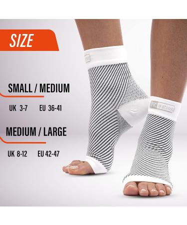 Fit Nation Plantar Fasciitis Support Socks (2 Pairs) - Ultimate Compression Sleeves for Weak Ankles, Arches, and Heels - Size L-XL White - Buy Online on GoSupps.com