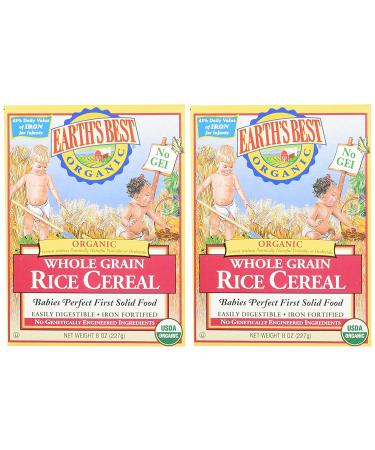 Earth's Best Organic Whole Grain Rice Cereal 8 oz - Healthy Baby Food - Buy Online on GoSupps.com