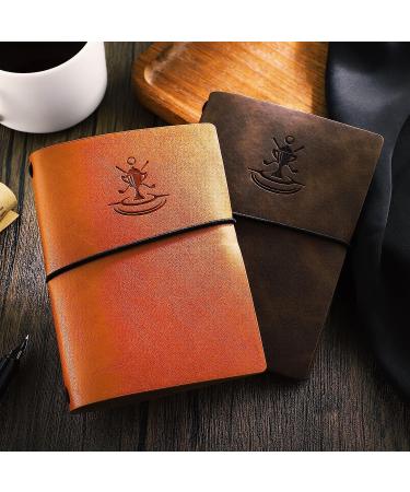 Chinco Golf Scorecard Book - Leather Golf Journal & Yardage Book - Yellow/Brown - Buy Online on GoSupps.com