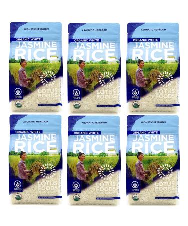 Lotus Foods Organic White Jasmine Rice,1.8 Pound (Pack of 6)