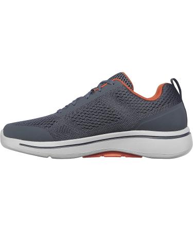 Skechers Men's GoWalk Arch Fit Athletic Walking Shoe 12 Charcoal/Orange - Buy Online on GoSupps.com