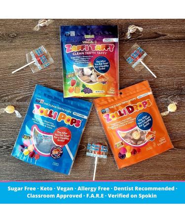 Zollipops The Clean Teeth Pops Anti Cavity Lollipops Delicious Assorted Flavors 5.2 ounces 25 Count & BEAR Strawberry Yoyos - Dried Fruit Rolls - Healthy Kids Snack - Vegan - 20g (18 packs) - Buy Online on GoSupps.com