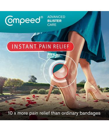 Compeed Advanced Blister Care Cushions 10 Count Medium Pads - 1 Pack - Heel Blister Patches - Foot Blister Prevention and Treatment - Hydrocolloid Waterproof Bandages - Buy Online on GoSupps.com