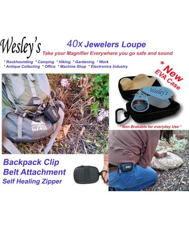 Wesley's Jewelry Loupe Magnifier with LED/UV Light & Travel Case - Ideal for Gardening, Coin, Stamp & Rock Collecting - Buy Online on GoSupps.com