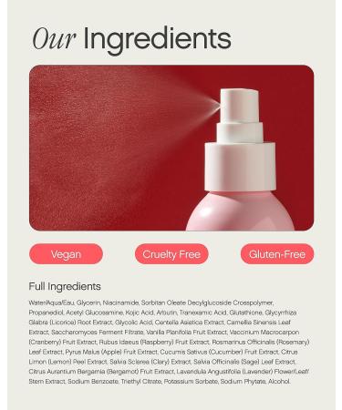 Topicals Faded Skin Serum Mist | Brightening & Clearing Uneven Skin Tone with Tranexamic Acid & Niacinamide (3.4 Fl Oz) - Shop Internationally - Buy Online on GoSupps.com