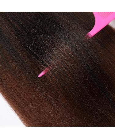 Braiding Hair Pre Stretched 24 Inch 8 Packs Ombre Yaki Texture Itch Free Hair Extensions for Braids - 24in 1B/30 (Pack of 8) - Buy Online on GoSupps.com