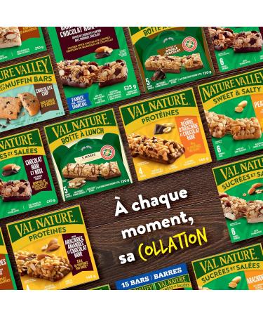 NATURE VALLEY - FAMILY PACK SIZE - Fruit and Nut Almonds Raisins Peanuts Cranberries Granola Bars Pack of 15 Bars No Artificial Colours No Artificial Flavours Whole Grains 525 Grams Package - Buy Online on GoSupps.com