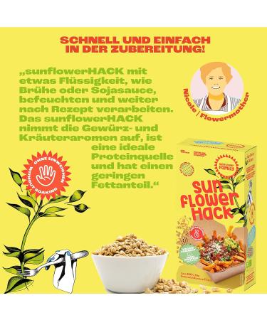 Sunflowerfamily Sunflowerhack - Vegan Meat Alternative (76g) - 100% Sunflower Seeds Gluten-Free High Protein Vegetarian Replacement - Buy Online on GoSupps.com