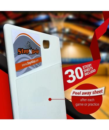 StepNGrip White Basketball Sticky Mat | Shoe Grip Enhancer | 15 x 18 Replaceable Sheets | Courtside Sticky Pad - Buy Online on GoSupps.com