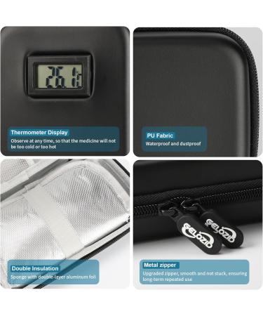 Gelozid Insulin Cooler Travel Case - Temperature Display Screen, Hard Shell Diabetes Cooler Bag with Double Insulation - Portable Diabetic Supplies Medicine Travel Case - Buy Online on GoSupps.com