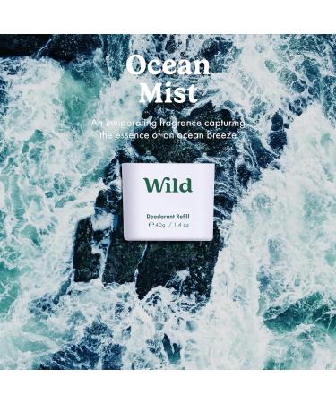 Wild - Mens Natural Refillable Deodorant Starter Kit - Black Case with Fresh Cotton & Sea Salt Ocean Mist & Thunderstorm Scents - Long Lasting Protection - Aluminium Free - Vegan & Eco-Friendly - Buy Online on GoSupps.com