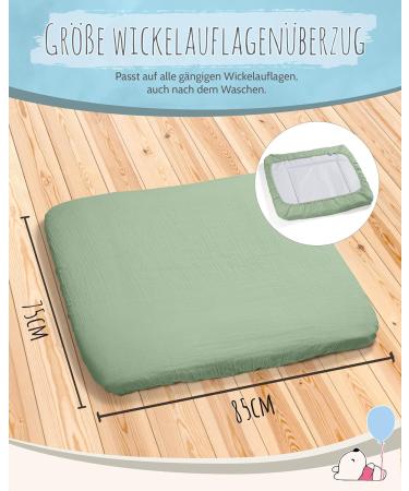 Pic Bear Wrap Editions 75x85cm | 100% Muslin Cotton Baby Wrap with Elastic Band - Gentle & Protective Comfort for Babies (Grayed Jade) - Buy Online on GoSupps.com