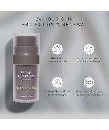 Sarah Chapman Digital Shield Day Cream - Lightweight Antioxidant Moisturiser with Anti-Pollution & Blue Light Protection - Energises Skin & Boosts Natural Luminosity 50ml - Buy Online on GoSupps.com
