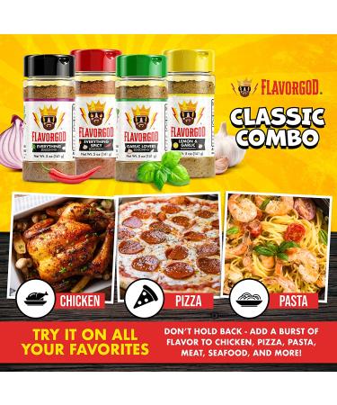 Flavor God Seasonings Classic Combo 4-Pack - All Natural & Healthy Spice Blend Gift Set - Buy Online on GoSupps.com