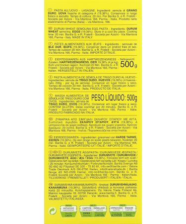  Barilla Barilla Pasta Emiliane Chef Egg Lasagna 500g - Buy Online on GoSupps.com