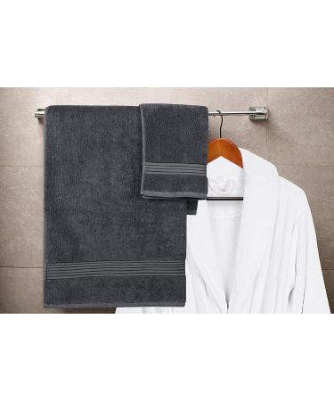 Utopia Towels 8-Piece Luxury Towel Set - 600 GSM 100% Ring Spun Cotton - Grey - Ideal for Bathroom, Sports, and Hotel - Buy Online on GoSupps.com
