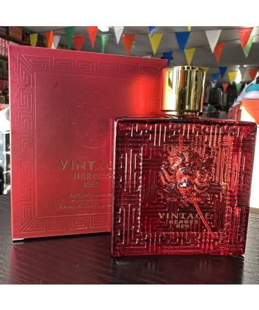 Vintage Heroes Red Eau de Parfum 3.4 fl oz Luxury Fragrance with Geometric Design Bottle