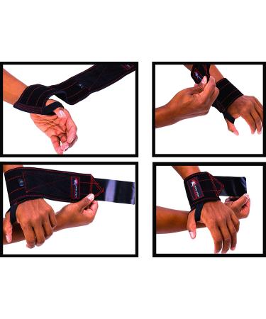 Dark Iron Fitness Suede Leather Wrist Wraps - 22 Weightlifting Bands for Strength Training - Men & Women - Buy Online on GoSupps.com