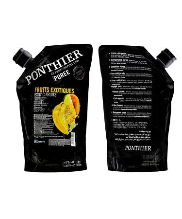Exotic Fruit Puree - Mango Banana Maracuja Limette 6x1kg | Ponthier - Ideal for Smoothies Sorbets Panna Cotta & More - No Artificial Additives - Buy Online on GoSupps.com