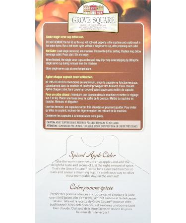 Grove Square Apple Cider Mix Spiced 24 Single Serve Cups Packaging may vary 444 g (Pack of 1) - Buy Online on GoSupps.com