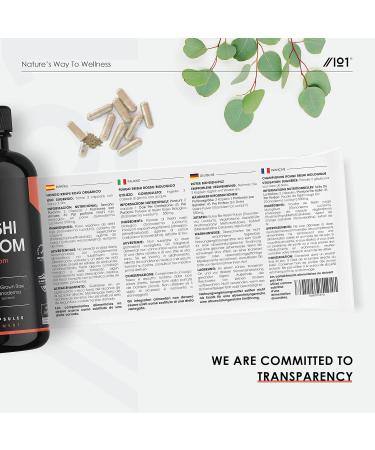 Organic Red Reishi Extract 7500mg | High Potency 250mg Polysaccharides - 15:1 Mushroom Extract | 90 Vegan Capsules - Buy Online on GoSupps.com