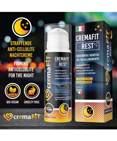 CREMAFIT REST Anti-Cellulite Night Cream - Intensive Treatment for Thighs Buttocks Stomach Hips & Arms | Made in Italy | 150ml - Buy Online on GoSupps.com