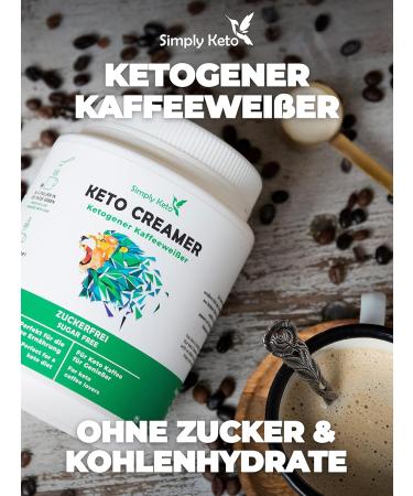 Simply Keto Creamer 450g - Sugar-Free Ketogenic Coffee Enhancer with Coconut Oil & Pasture Butter - Delicious Milk Coffee Low-Carb & High Taste - Buy Online on GoSupps.com