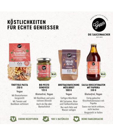 Gepp s Vegan Must-Have Set | Gourmet Pasta Organic Pesto Olive Oil & More | 100% Natural Delicacies - Ship Worldwide - Buy Online on GoSupps.com