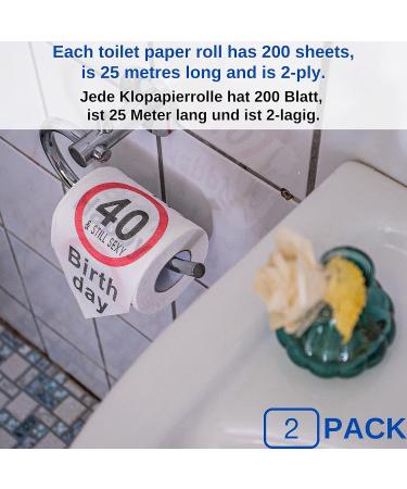 Happy 40 & Still Sexy Birthday Toilet Paper - Funny Gift & Decoration | 2-Pack for 40th Birthday Celebrations - Buy Online on GoSupps.com