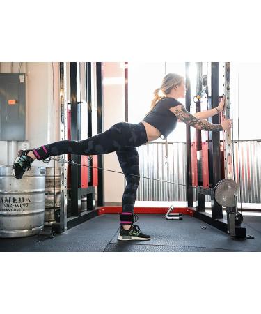 Ankle Straps for Cable Machine - Adjustable Leg Straps for Glute Workouts - Pink Pair - Buy Online on GoSupps.com
